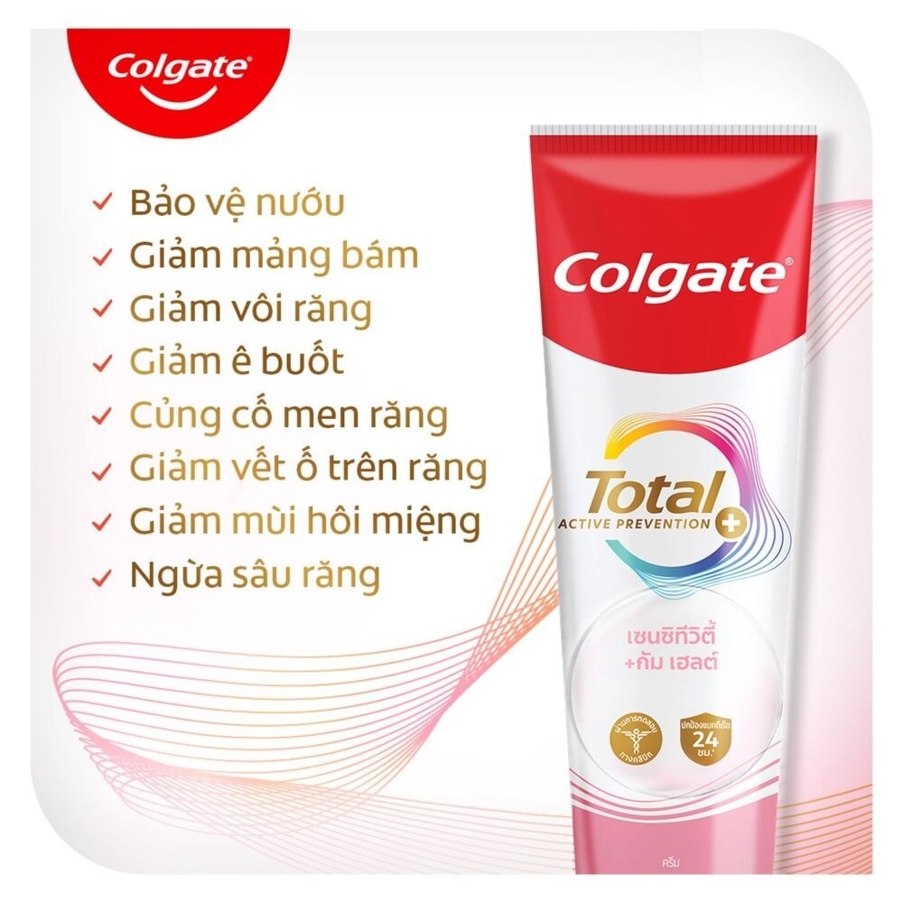 Kem Đánh Răng Colgate Total Sensitivity + Gum Health Ngăn Ngừa Răng Ê Buốt 150g