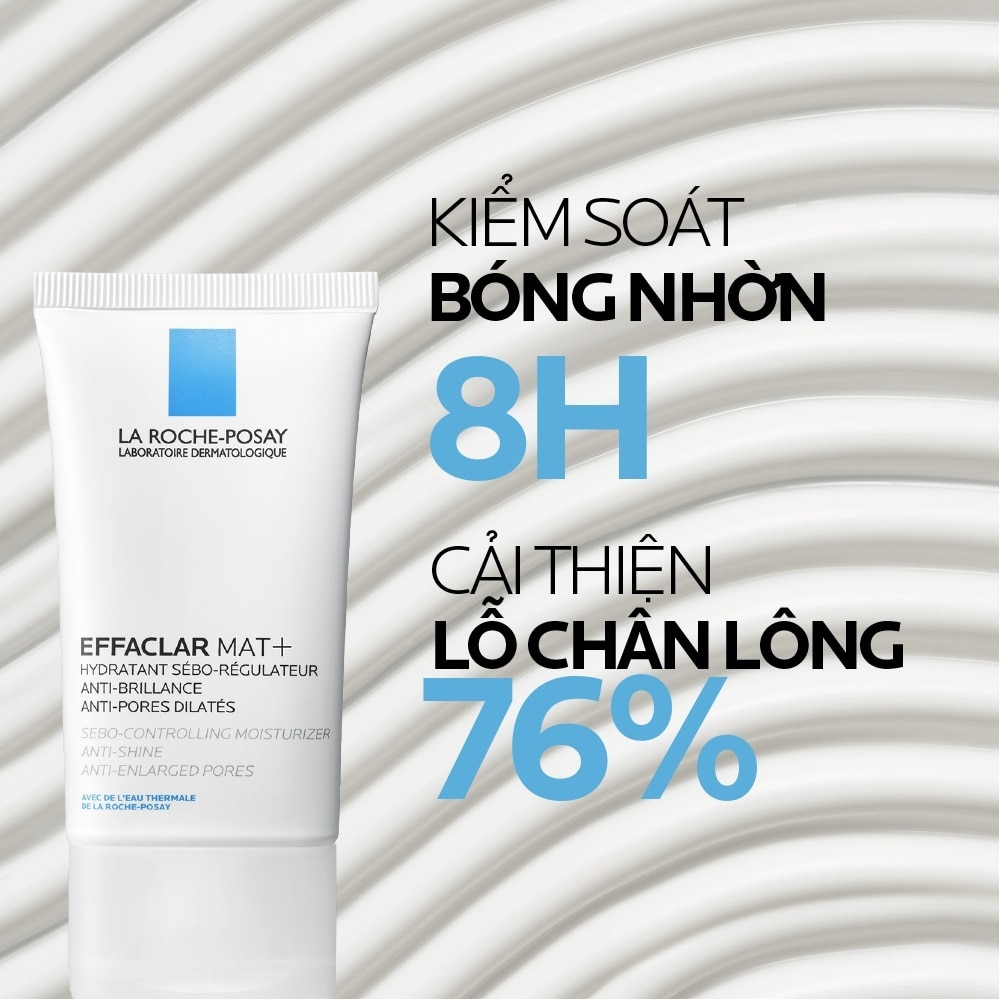 Kem Dưỡng Ẩm Kiềm Dầu La Roche Posay Effaclar Mat+ Giúp Kiềm Dầu Và Cải Thiện Lỗ Chân Lông 40ml