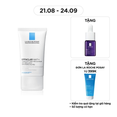 LA ROCHE POSAY Kem Dưỡng Ẩm Kiềm Dầu La Roche Posay Effaclar Mat+ Giúp Kiềm Dầu Và Cải Thiện Lỗ Chân Lông 40ml