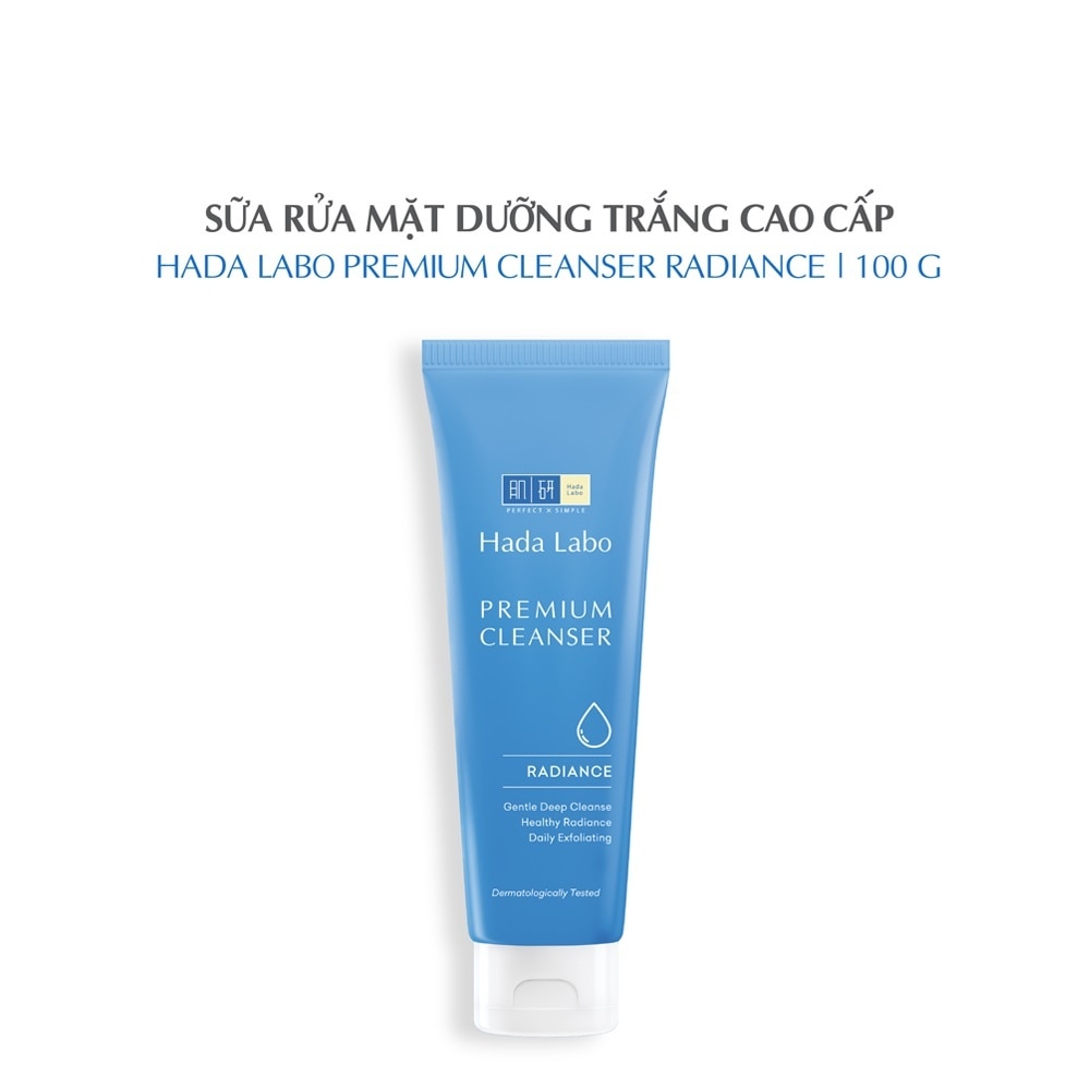 Sữa Rửa Mặt Hada Labo Dưỡng Trắng Cao Cấp Premium Cleanser Radiance 100g