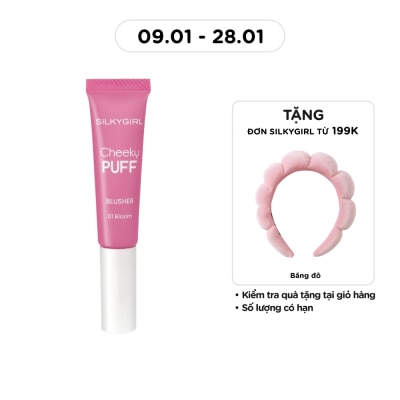 SILKYGIRL Má Hồng Kem Silkygirl Cheeky Puff Blusher 6ml .#01 Bloom Hồng Sữa
