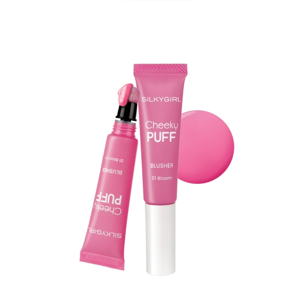 Má Hồng Kem Silkygirl Cheeky Puff Blusher 6ml .#01 Bloom Hồng Sữa