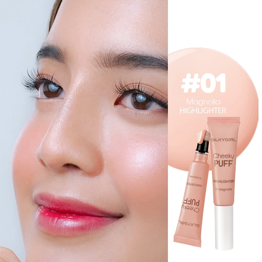Kem Bắt Sáng Silkygirl Cheeky Puff Highlighter 6ml .#01 Magnolia