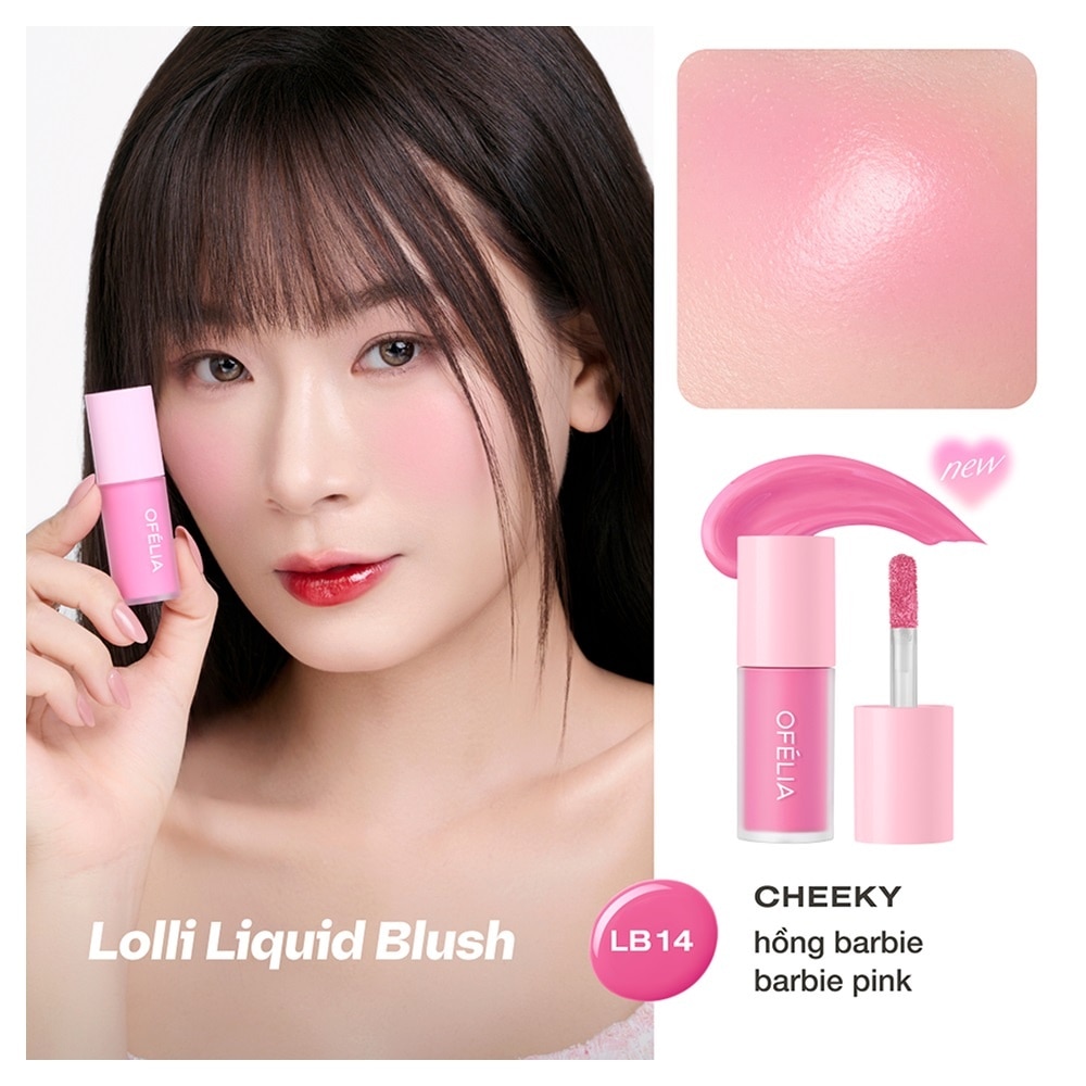 Kem Má Hồng Ofélia Lolli Liquid Blush 4.6g .#LB14 Cheeky