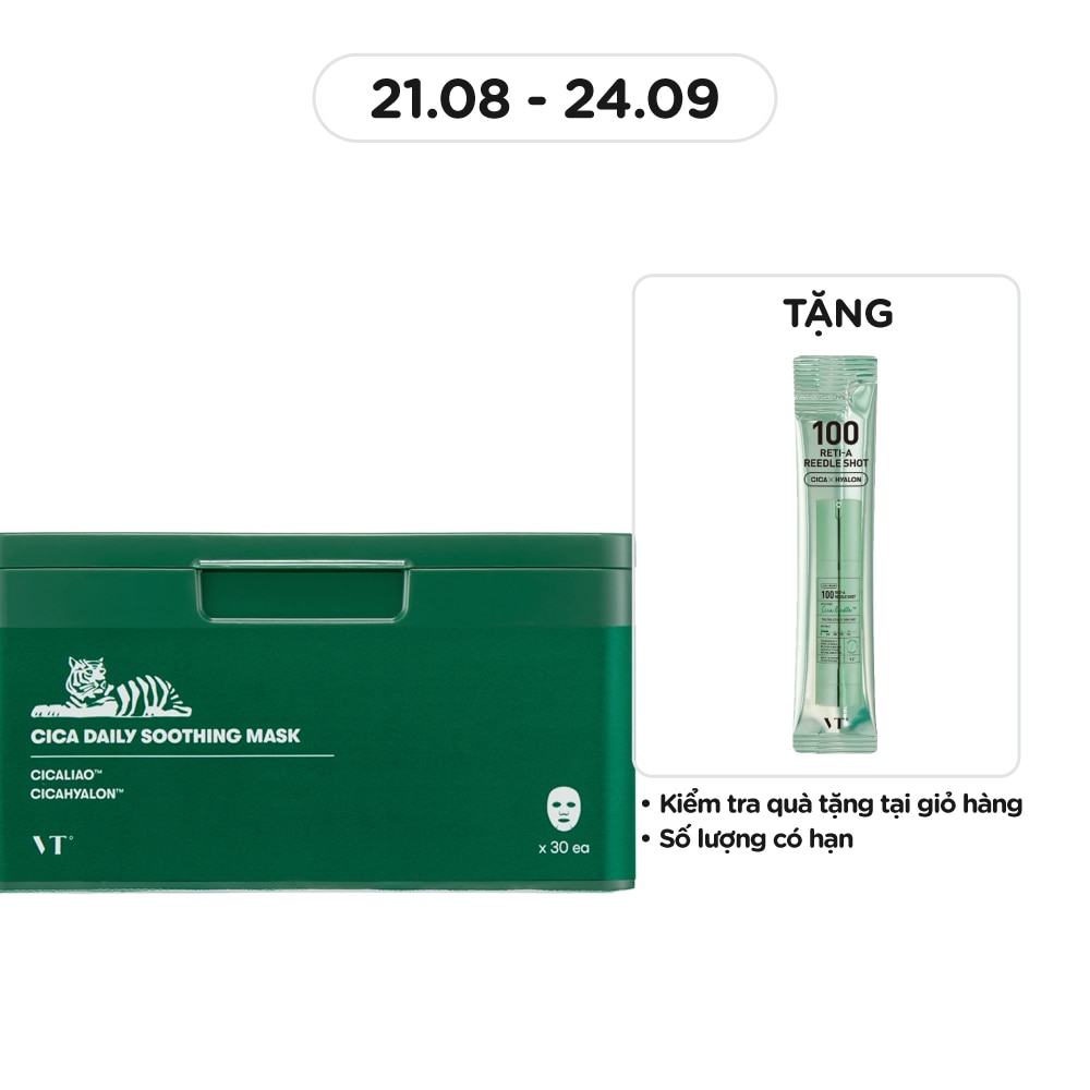 Mặt Nạ Dưỡng Da VT Cica Daily Soothing Mask 30 Miếng/ 350g