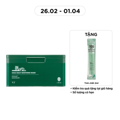 VT - Mặt Nạ Dưỡng Da VT Cica Daily Soothing Mask 30 Miếng/ 350g