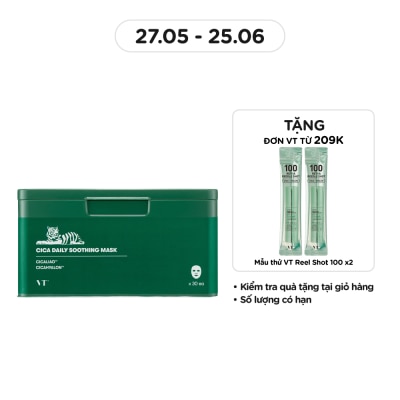 VT Mặt Nạ Dưỡng Da VT Cica Daily Soothing Mask 30 Miếng/ 350g