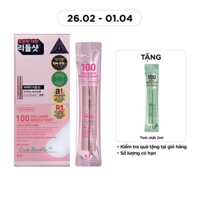 VT - Tinh Chất VT 100 Collagen Reedle Shot 2ml x 10pcs