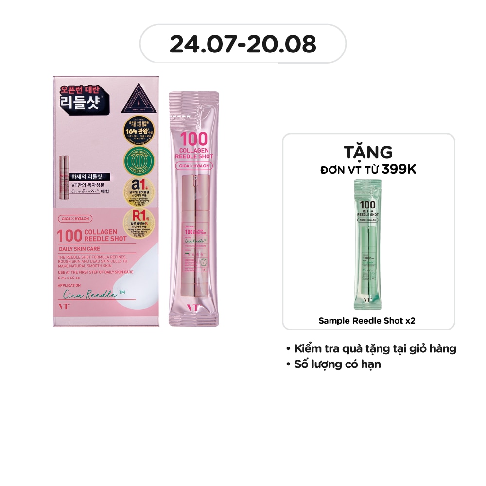 Tinh Chất VT 100 Collagen Reedle Shot 2ml x 10pcs