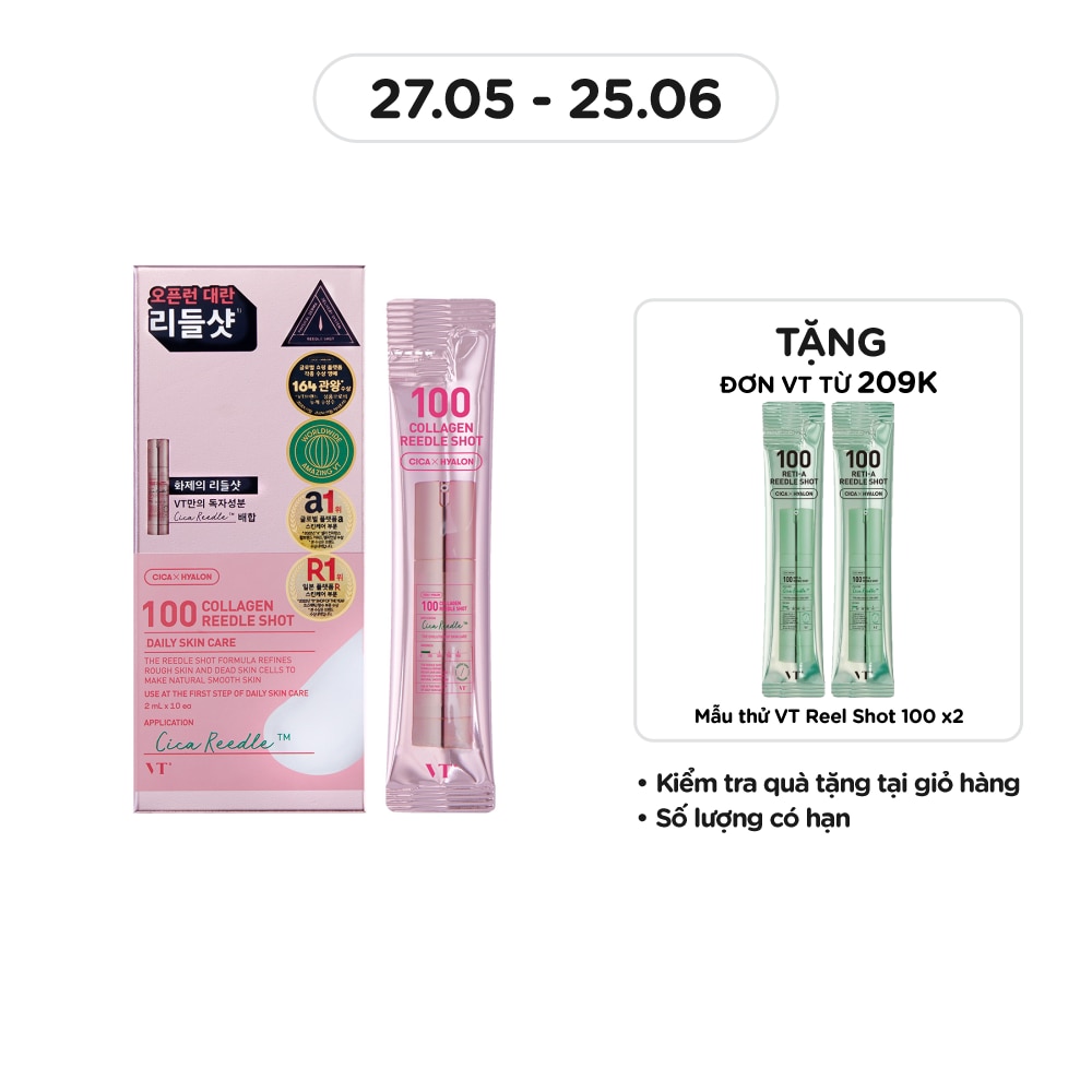 Tinh Chất VT 100 Collagen Reedle Shot 2ml x 10pcs