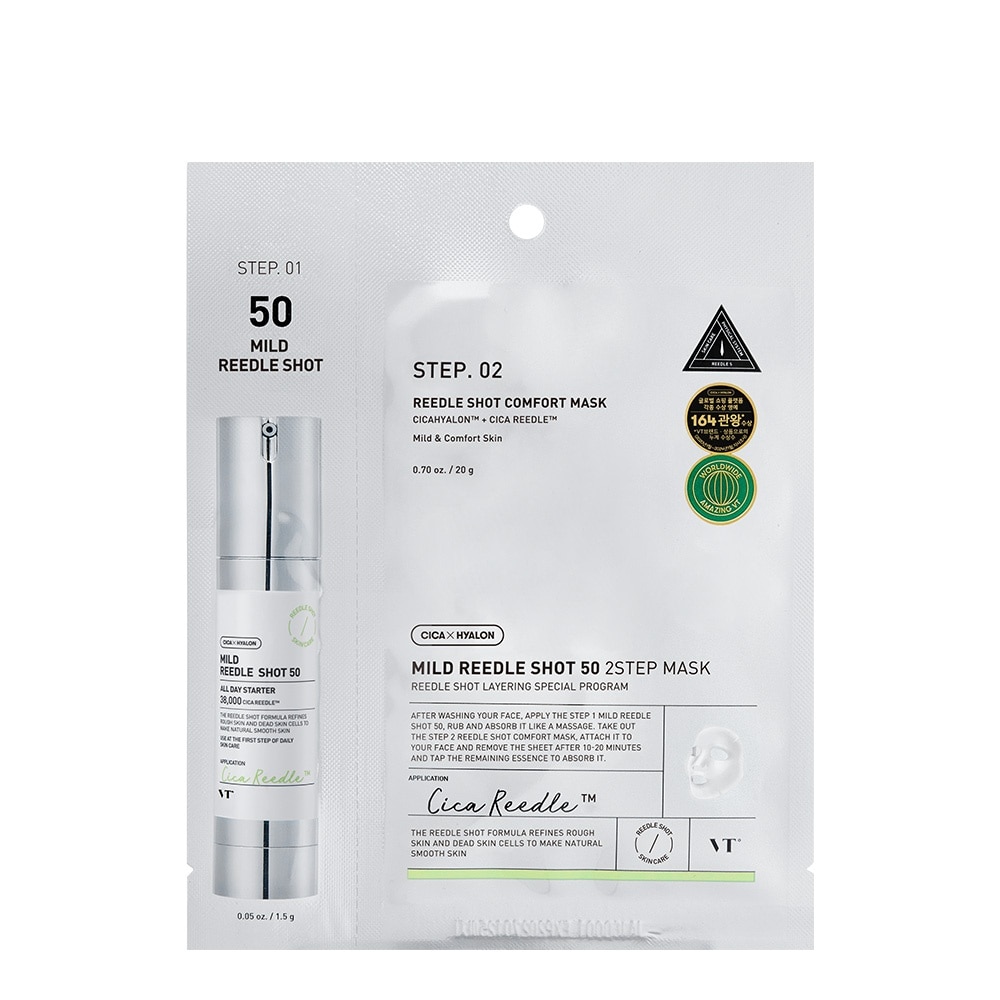 Mặt Nạ Dưỡng Da VT Mild Reedle Shot 50 2Step Mask 1.5g+20g