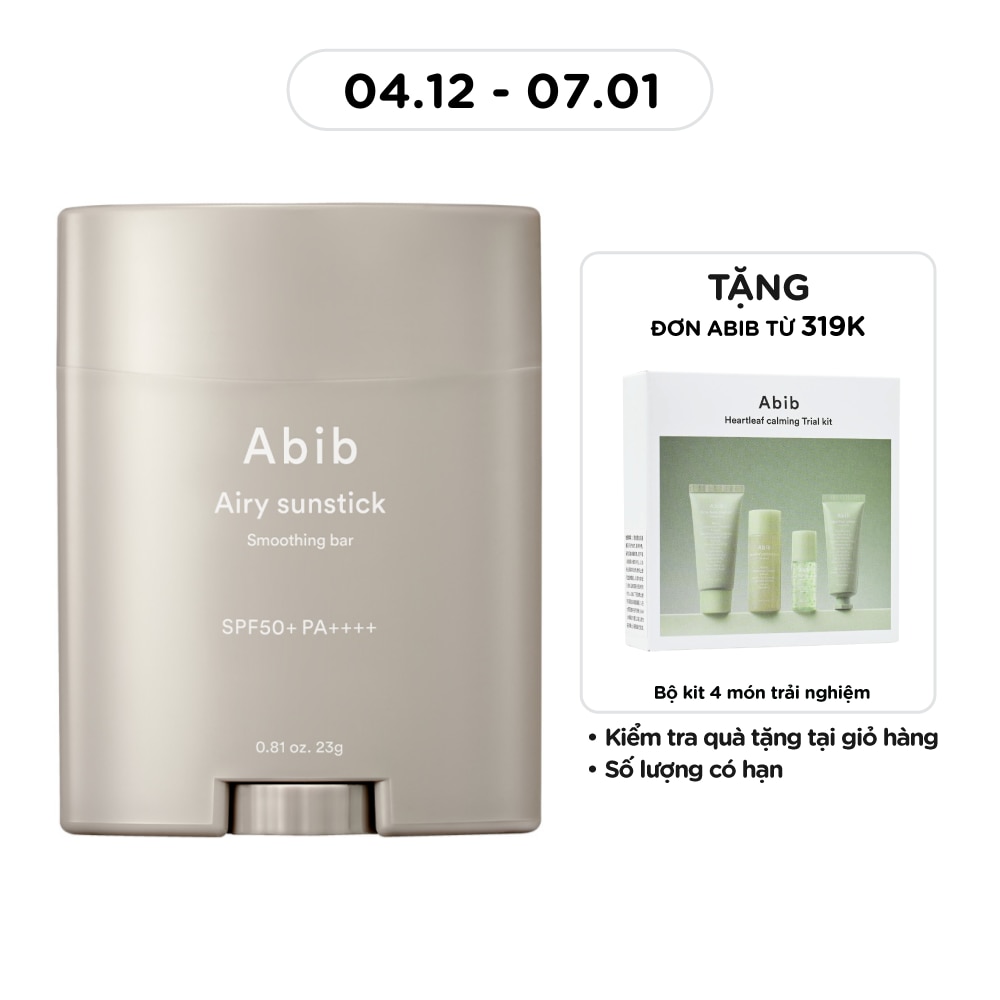 Sáp Chống Nắng Abib Airy Sunstick Smoothing Bar SPF50+ PA++++ 23g