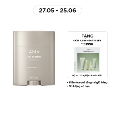 ABIB Sáp Chống Nắng Abib Airy Sunstick Smoothing Bar SPF50+ PA++++ 23g
