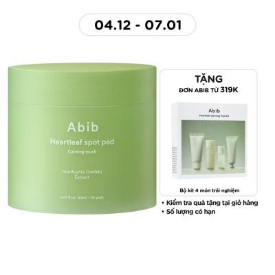 ABIB Heartleaf Spot Pad Calming Touch 80 Miếng/150ml