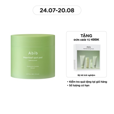 ABIB Cotton Pad Abib Heartleaf Spot Pad Calming Touch 80 Miếng/150ml