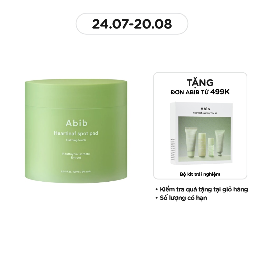 Cotton Pad Abib Heartleaf Spot Pad Calming Touch 80 Miếng/150ml