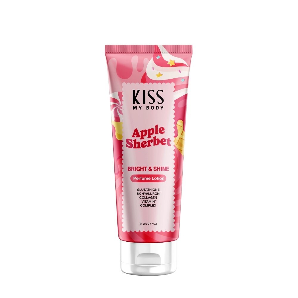 Dưỡng Thể Hương Nước Hoa Kiss My Body Bright & Shine Perfume Lotion Apple Sherbet 200g