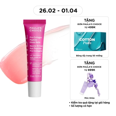 Son dưỡng paula’s choice làm mềm và giảm nếp nhăn môi pro-collagen peptide gloss balm 15ml