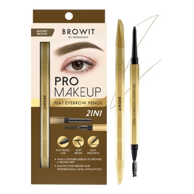 BROWIT Chì Kẻ Mày Browit Pro Makeup Flat Eyebrow Pencil 0.08g .#Honey Brown