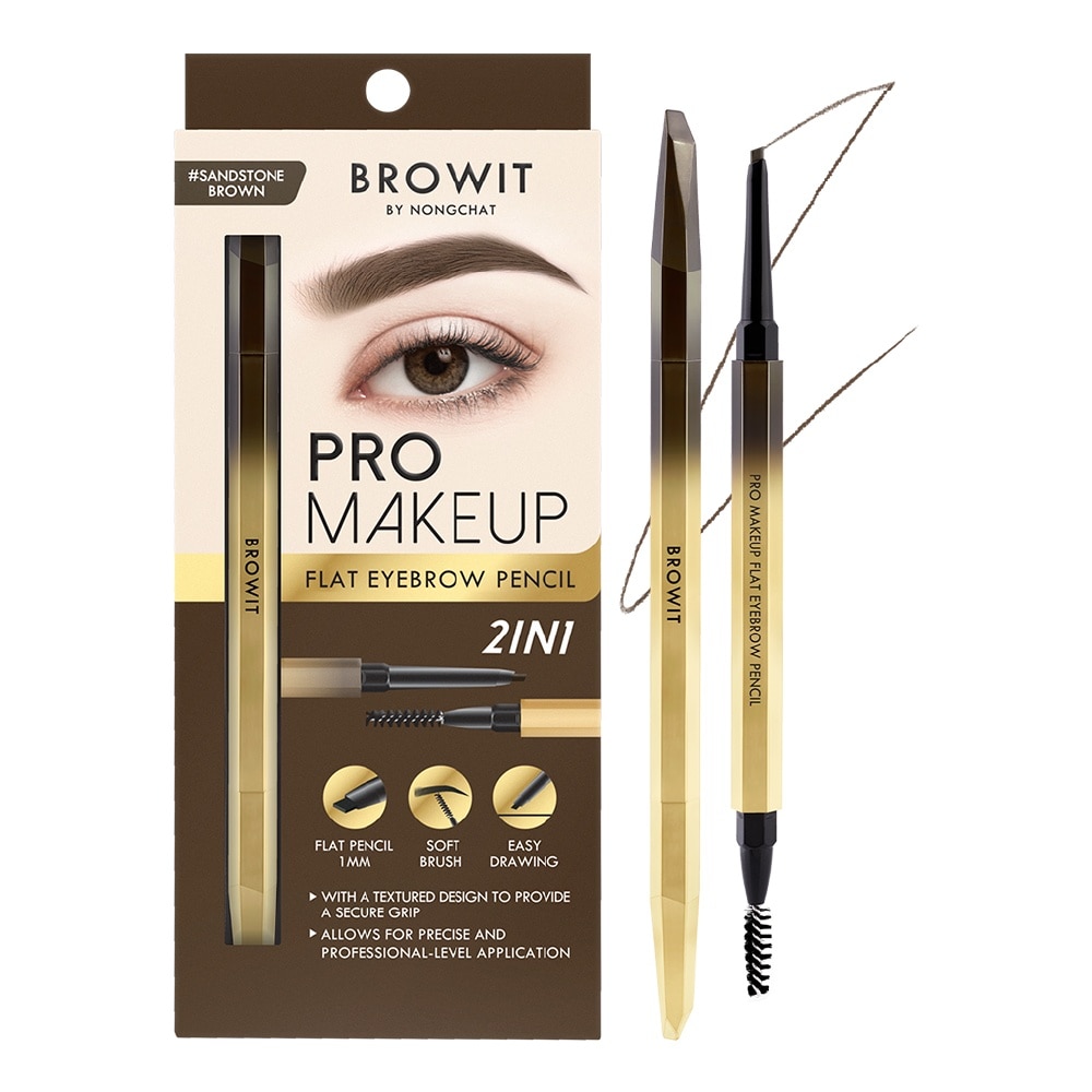 Pro Makeup Flat Eyebrow Pencil 0.08g .#Sandstone Brown