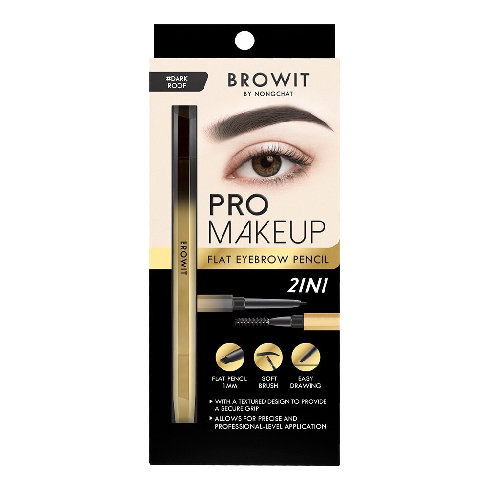 Pro Makeup Flat Eyebrow Pencil 0.08g .#Dark Roof