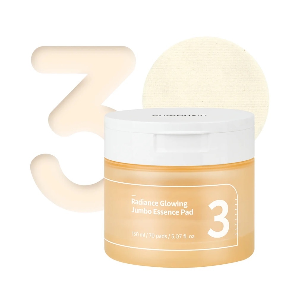 Nước Hoa Hồng Dạng Miếng Numbuzin No.3 Radiance Glowing Jumbo Essence Pad 70 Miếng/ 150ml