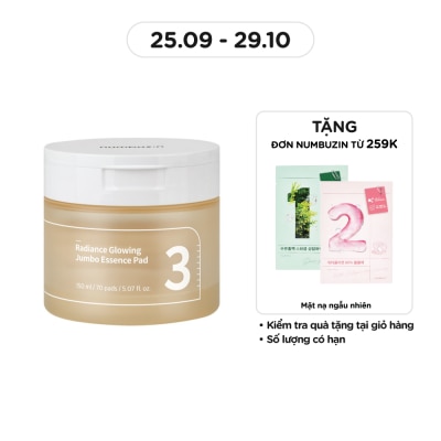NUMBUZIN No.3 Radiance Glowing Jumbo Essence Pad 70 Miếng/ 150ml