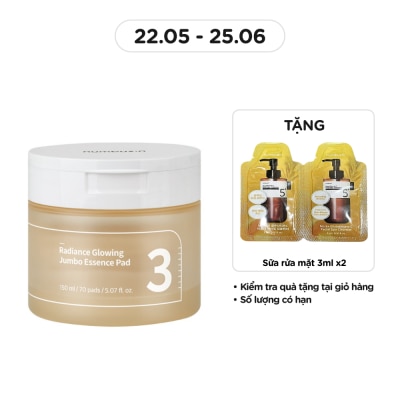 NUMBUZIN No.3 Radiance Glowing Jumbo Essence Pad 70 Miếng/ 150ml