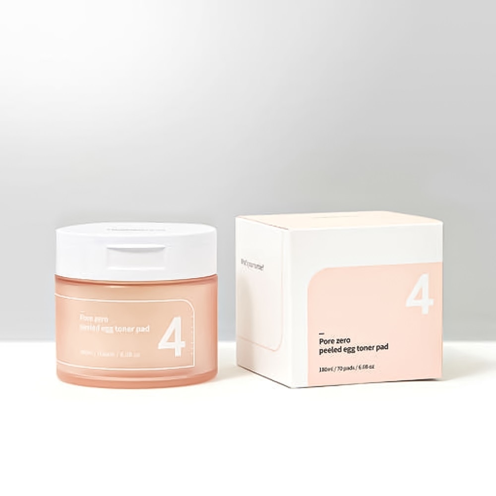 Nước Hoa Hồng Dạng Miếng Numbuzin No.4 Pore Zero Peeled Egg Toner Pad 70 Miếng/ 190ml