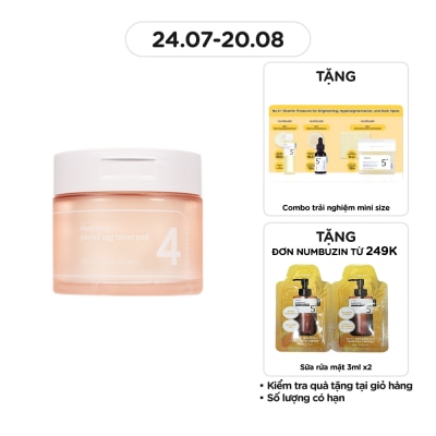NUMBUZIN No.4 Pore Zero Peeled Egg Toner Pad 70 Miếng/ 190ml