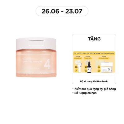 NUMBUZIN No.4 Pore Zero Peeled Egg Toner Pad 70 Miếng/ 190ml