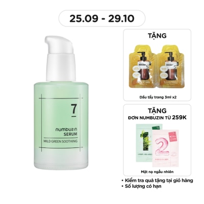 NUMBUZIN Tinh Chất Numbuzin Làm Dịu Da No.7 Mild Green Soothing Serum 50ml