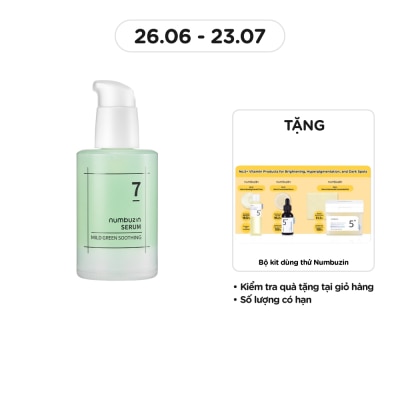 NUMBUZIN Tinh Chất Numbuzin Làm Dịu Da No.7 Mild Green Soothing Serum 50ml