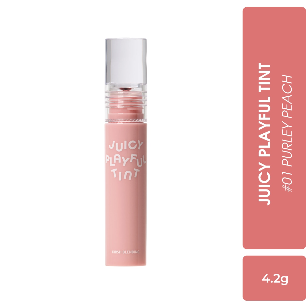 Son Tint Bóng Kirsh Blending Juicy Playful Tint 4.2g .#01 Purley Peach Hồng Đào