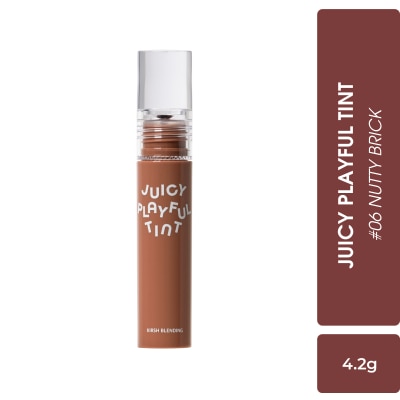 KIRSH BLENDING Son Tint Bóng Kirsh Blending Juicy Playful Tint 4.2g .#06 Nutty Brick Nâu Nude