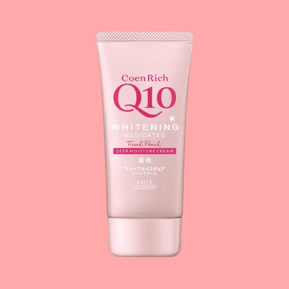 Kem Dưỡng Ẩm Da Tay Hương Đào Kosé Coen Rich Q10 Whitening Deep Moisture Cream Fresh Peach 80g