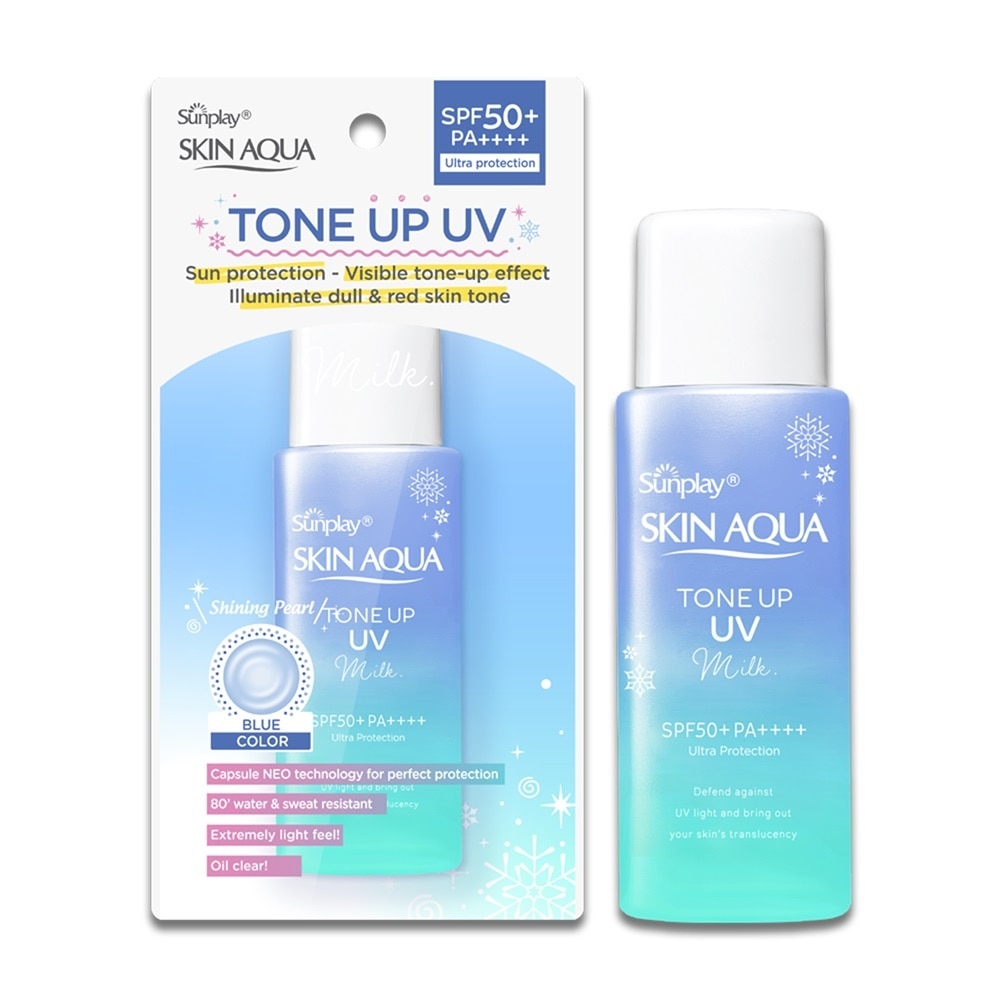 Sữa Chống Nắng Sunplay Skin Aqua Hiệu Chỉnh Sắc Da Tone Up UV Milk Blue SPF50+ PA++++ 50g