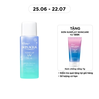 SUNPLAY - Sữa Chống Nắng Sunplay Skin Aqua Hiệu Chỉnh Sắc Da Tone Up UV Milk Blue SPF50+ PA++++ 50g