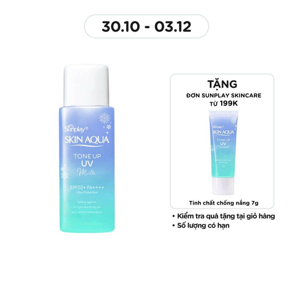 Sữa Chống Nắng Sunplay Skin Aqua Hiệu Chỉnh Sắc Da Tone Up UV Milk Blue SPF50+ PA++++ 50g