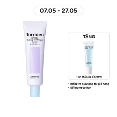 TORRIDEN - Kem Chống Nắng Torriden Dive In Tone Up Sun Cream Purple SPF50+ PA++++ 60ml
