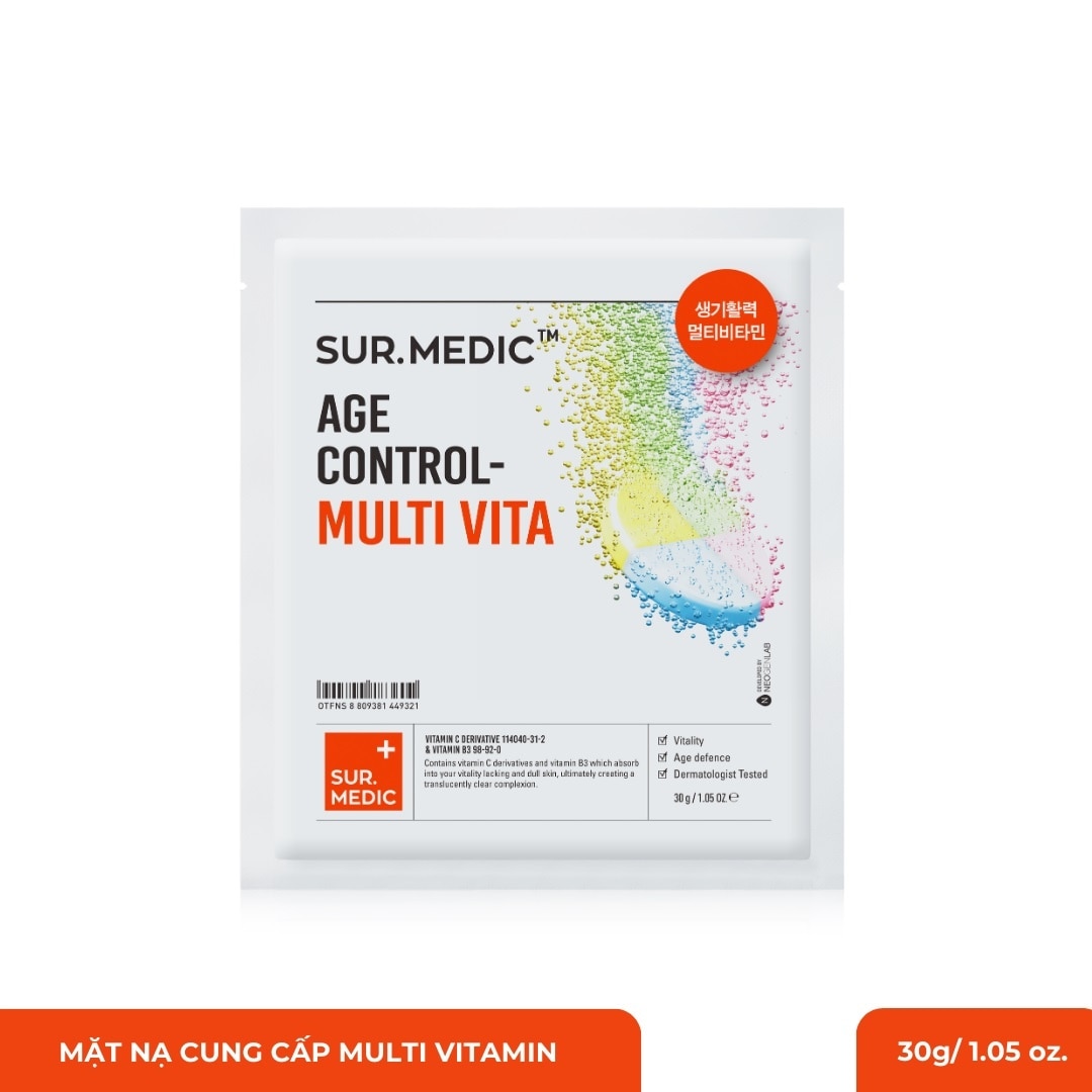 Mặt Nạ Sur.Medic+ Trẻ Hóa Da Age Control - Multi Vita Mask 30g