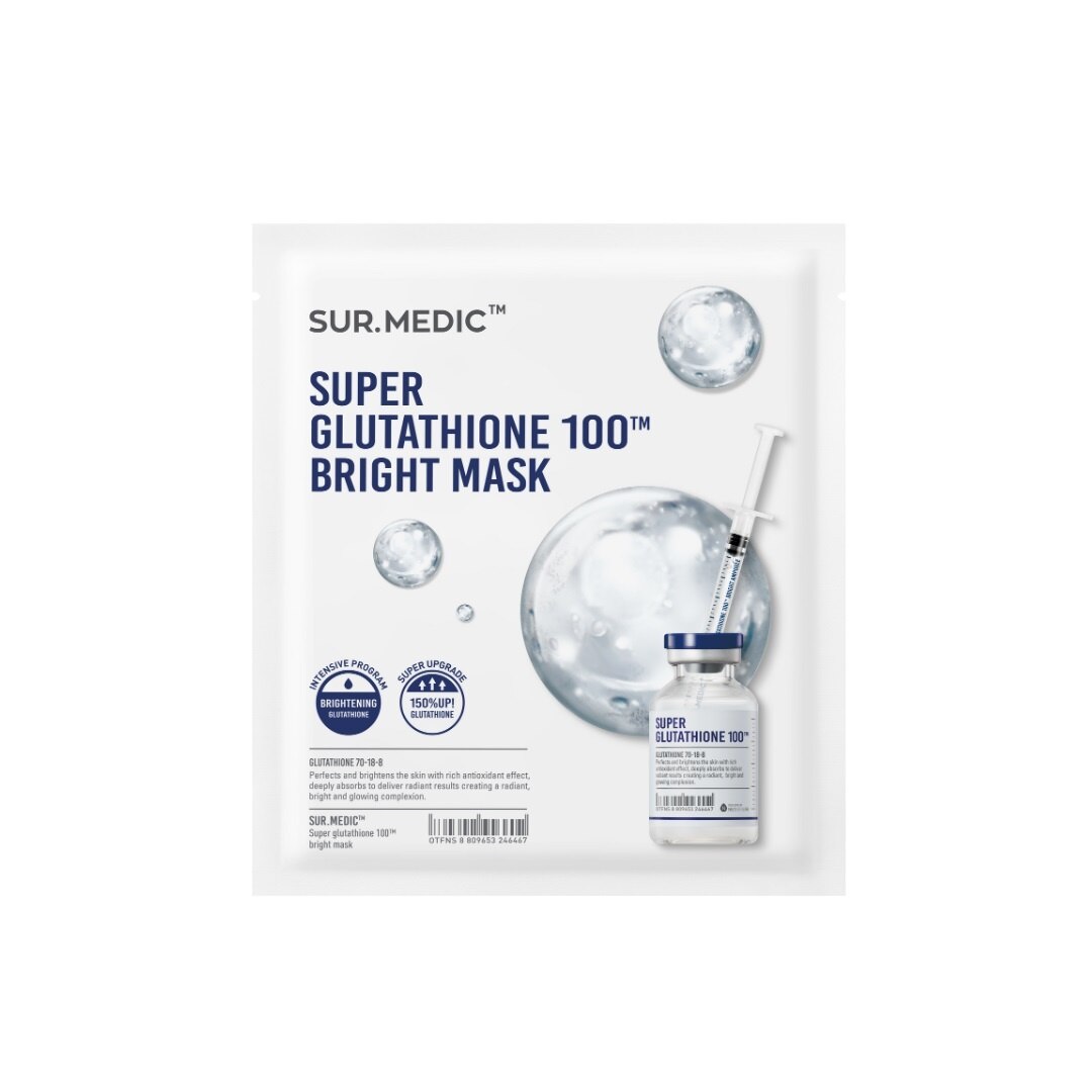 Mặt Nạ Sur.Medic+ Dưỡng Trắng Da Super Gluthathione 100™ Bright Mask 30g