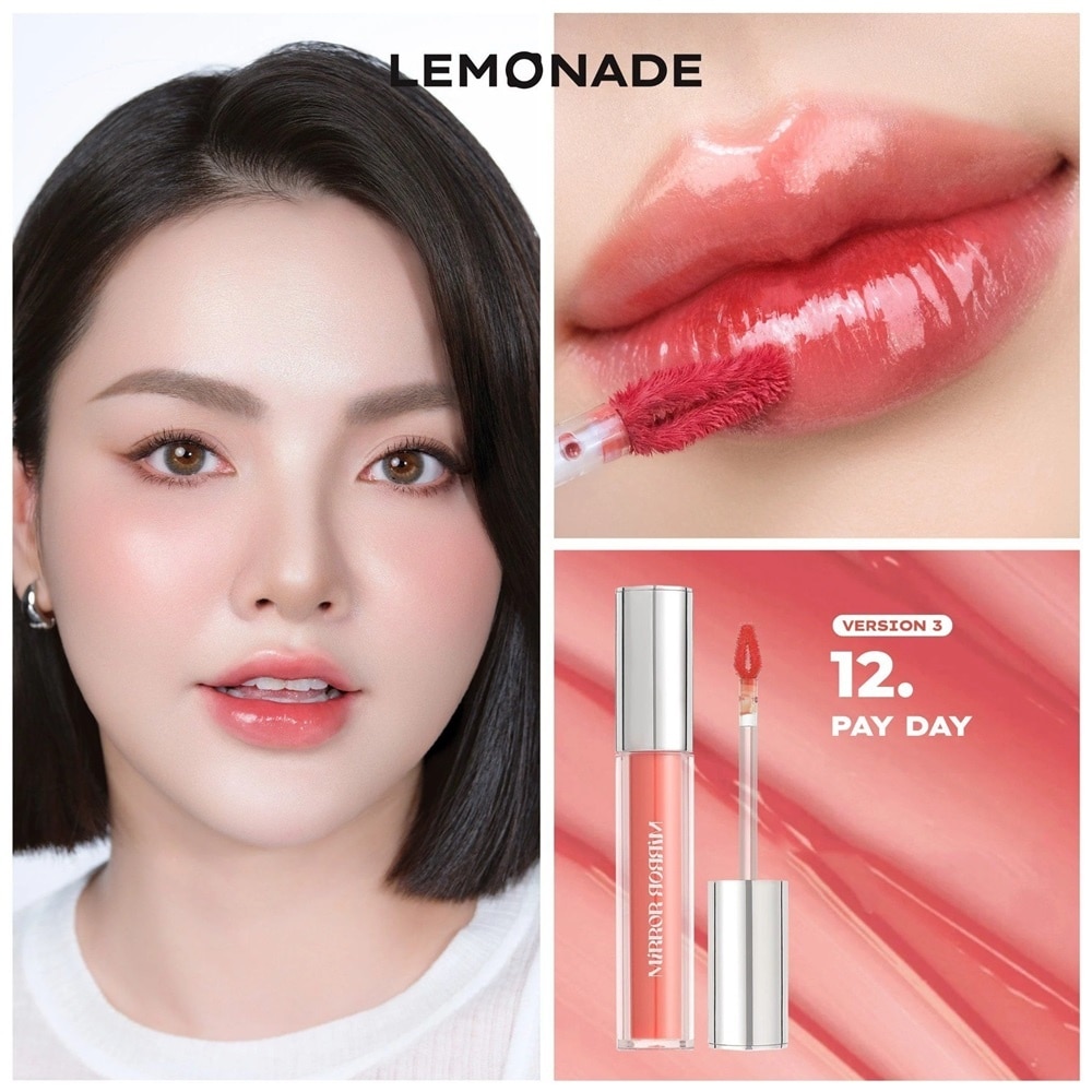 Son Bóng Lemonade Mirror Mirror Water Tint 4g .#12 Payday Dâu Anh Đào