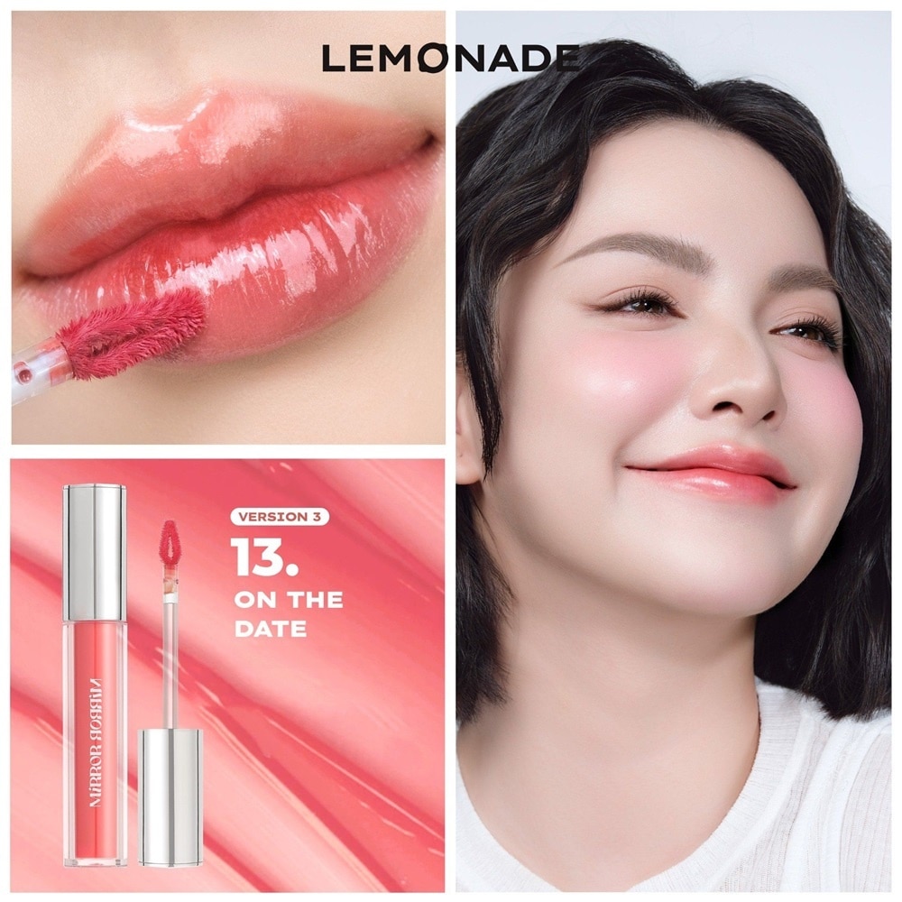 Son Bóng Lemonade Mirror Mirror Water Tint 4g .#13 On The Date Thạch Lựu