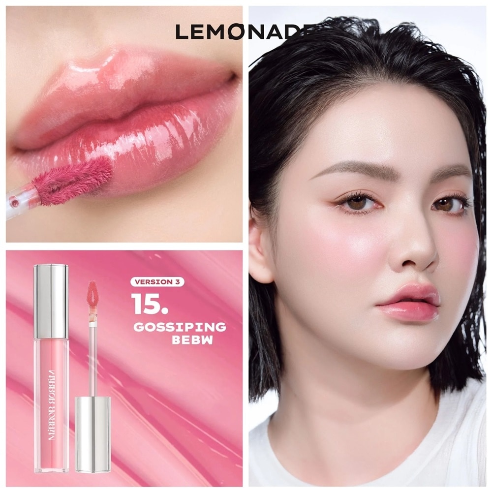 Son Bóng Lemonade Mirror Mirror Water Tint 4g .#15 Gossiping Hồng Thạch Anh
