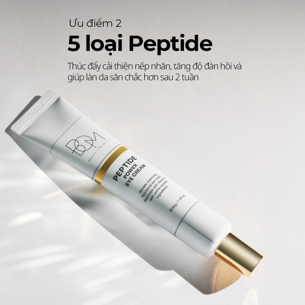 Kem Dưỡng Mắt BOM Cấp Ẩm, Làm Mờ Nếp Nhăn Peptide Power Eye Cream 30g