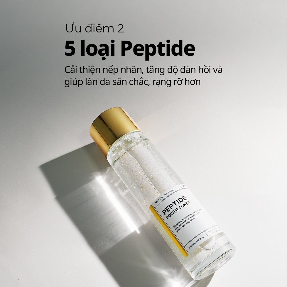 Nước Cân Bằng BOM Làm Sáng, Làm Mờ Nếp Nhăn Peptide Power Toner 150ml