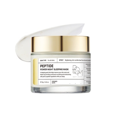 BOM Mặt Nạ Ngủ BOM Làm Sáng, Làm Mờ Nếp Nhăn Peptide Power Night Sleeping Mask 75g