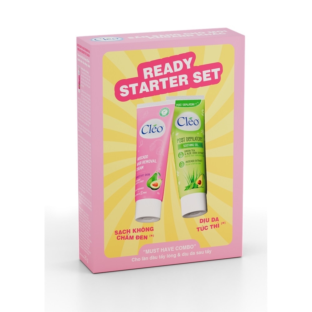 Cléo Combo (Avocado Hair Removal Cream 25g+Cléo Post Depilatory Soothing Gel 20g)