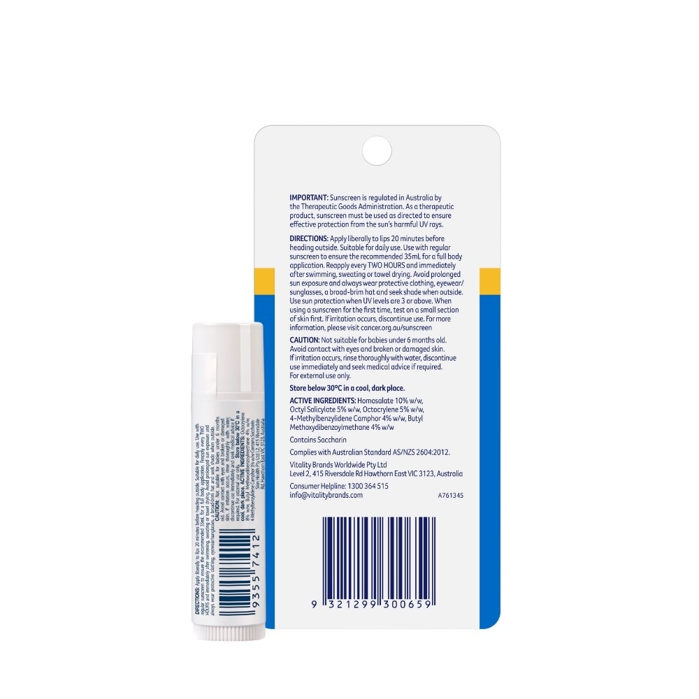 Son Dưỡng Chống Nắng Cancer Council Ultra Sunscreen Lipbalm SPF50+ 4g